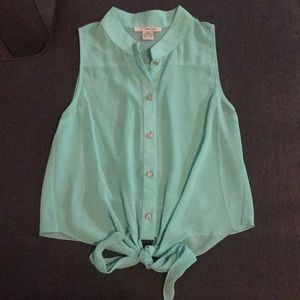 Sheer Seafoam Top